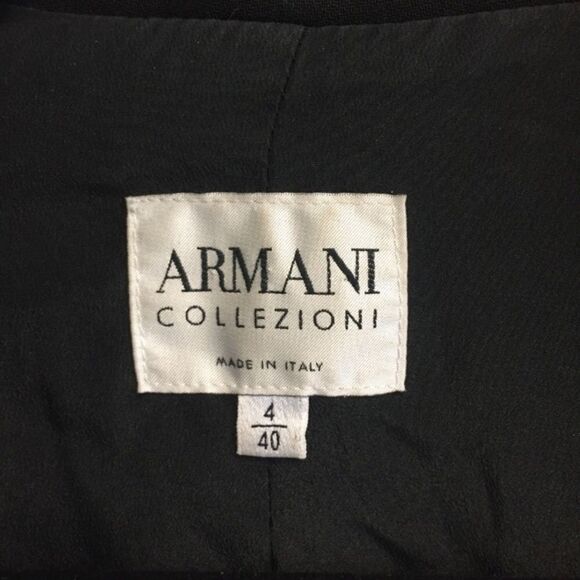GIORGIO ARMANI COLLEZIONI Blazer Jacket Black 4 - Picture 8 of 9